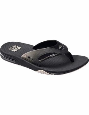 Reef Fanning Sandals in Black/Taupe Fade All Rubber Flip Flops