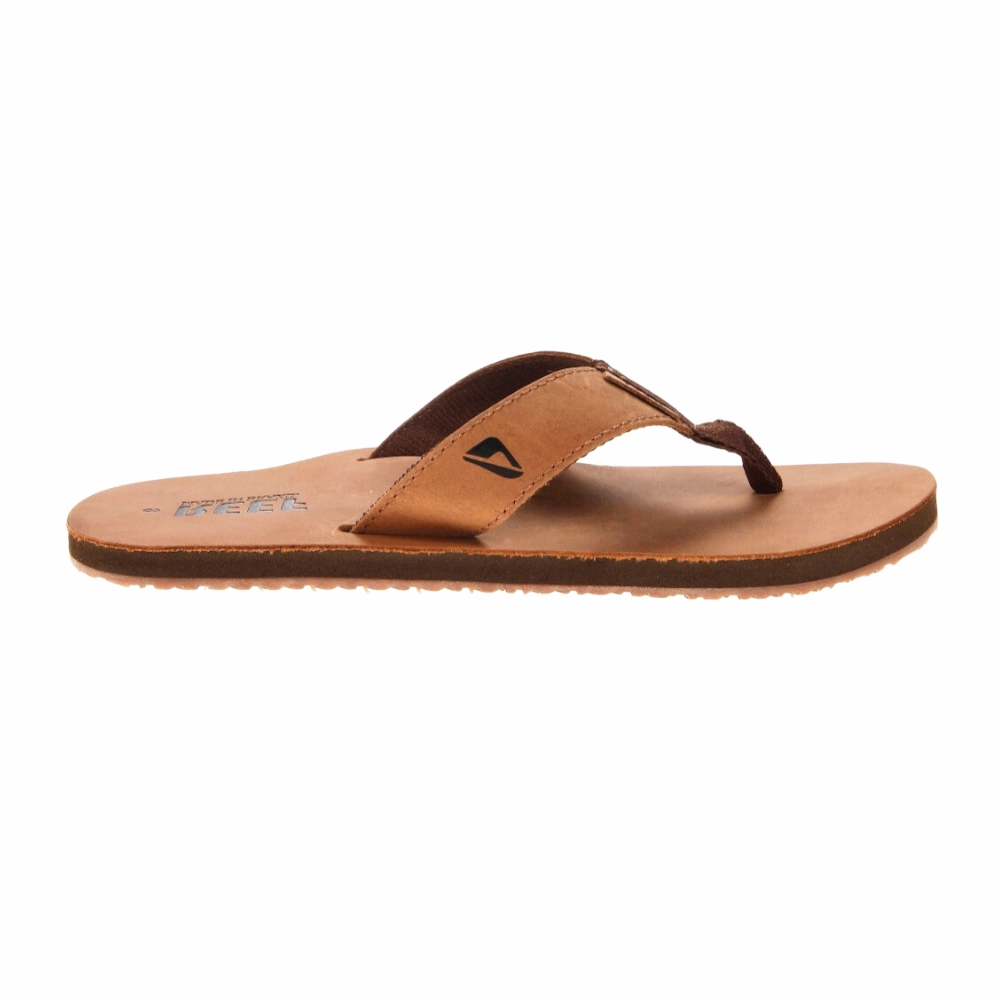 Platform Croc Flip Flops Reef Men's Leather Smoothy Bronze Brown Sandals Flip Flops