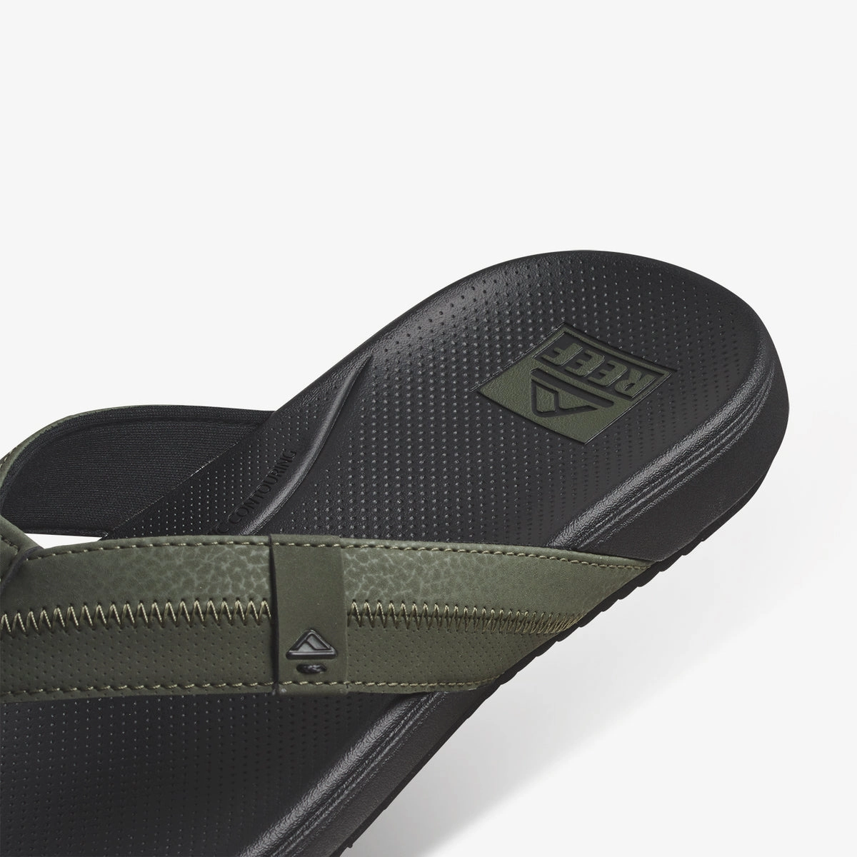 Flip Flop Paint Reef Mens Cushion Phantom 2.0 Flip Flops - Olive/Gum