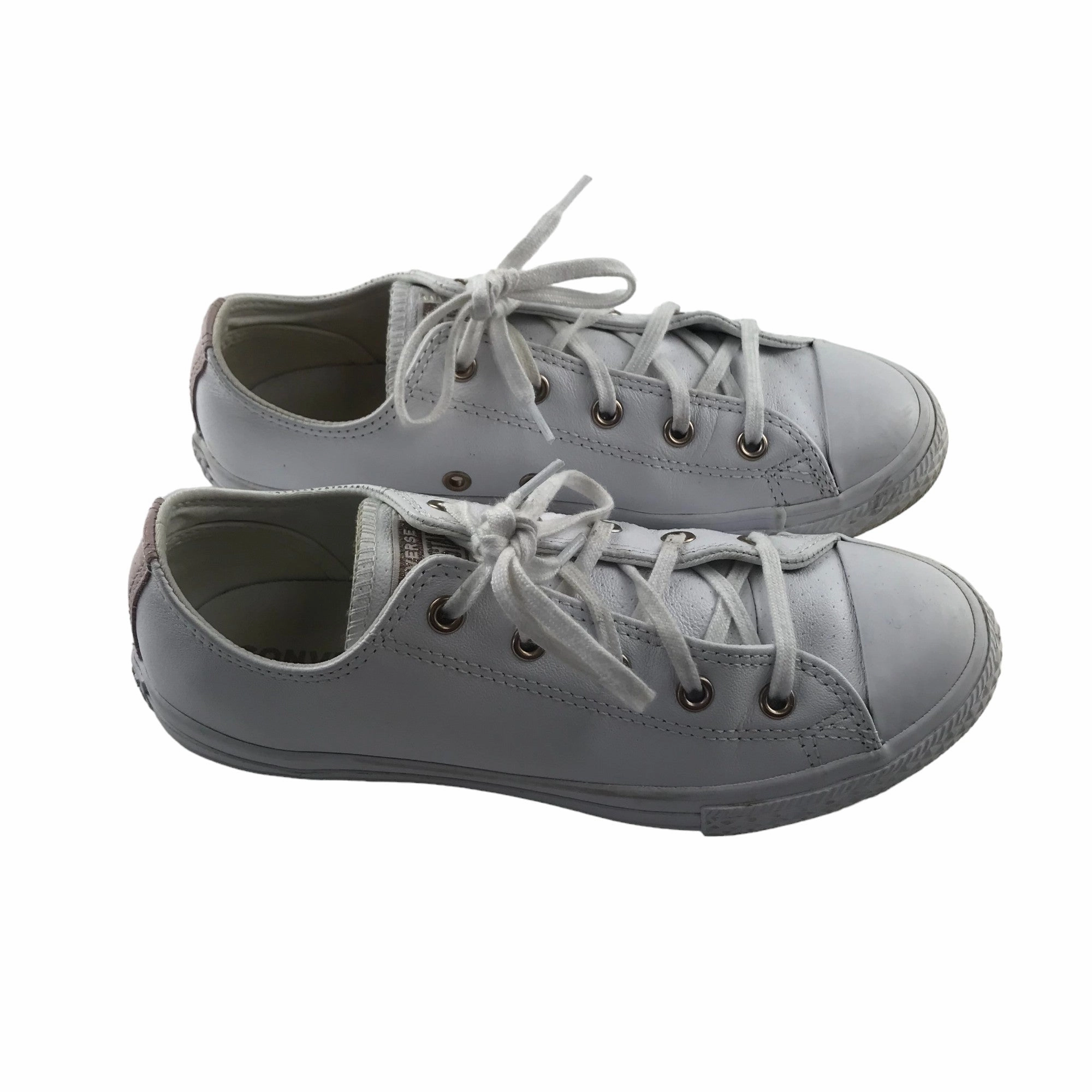 Converse trainers shoe size 3 white leather low tops Chuck Taylor All Star Flat Foam Shoes