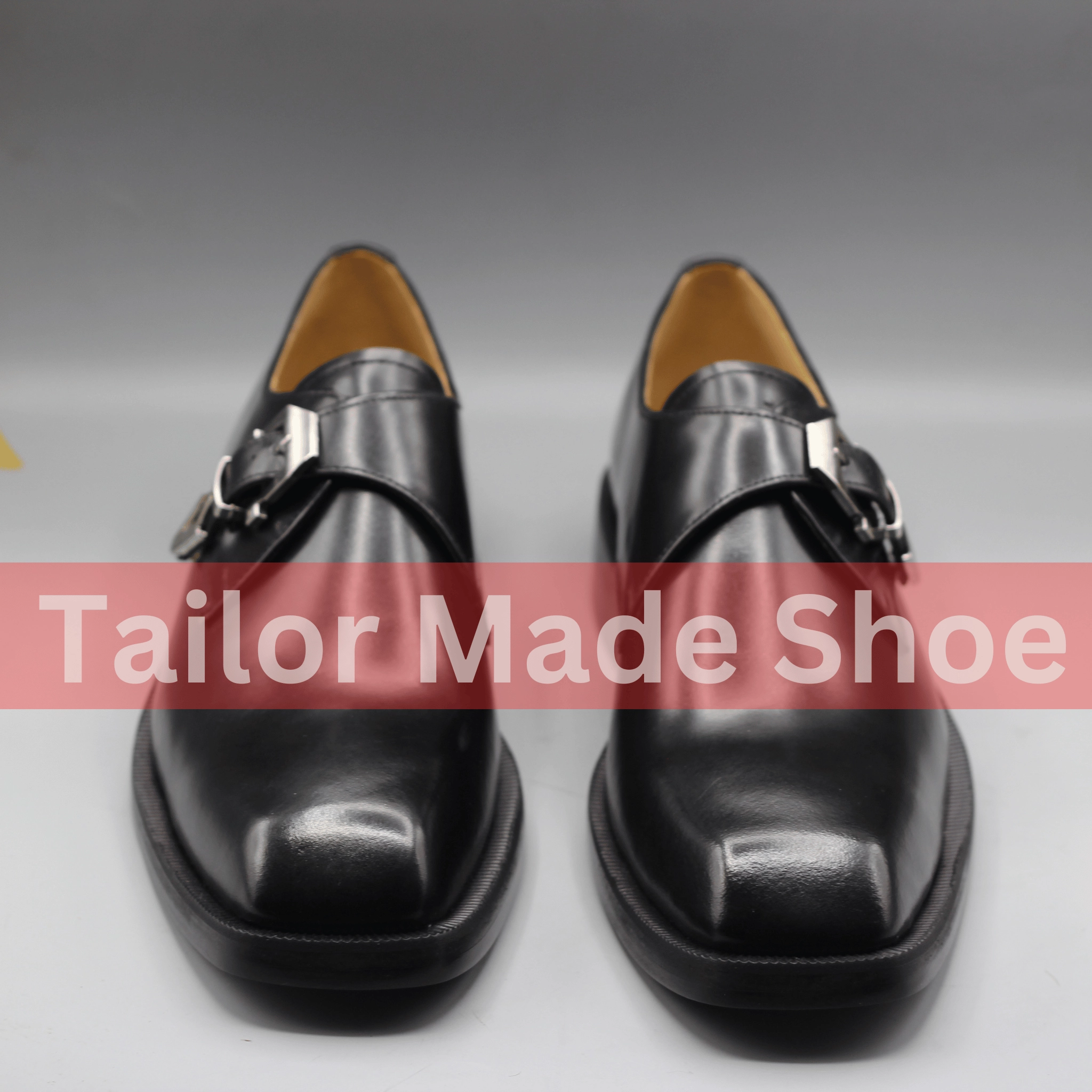 Men's Black Leather Single Buckle Dress Shoes  Premium Handmade Footwear Handcrafted Black Formal Shoes  Stylish Buckle Strap for Men Sinclair Milled Nappa Leather Platform Boots