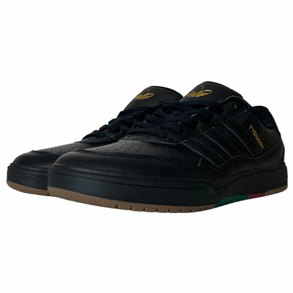 Tyshawn 2 II Adidas Skateboarding Core Black Core Black Core Green Leather Shoes Cloud Foam Shoes Adidas