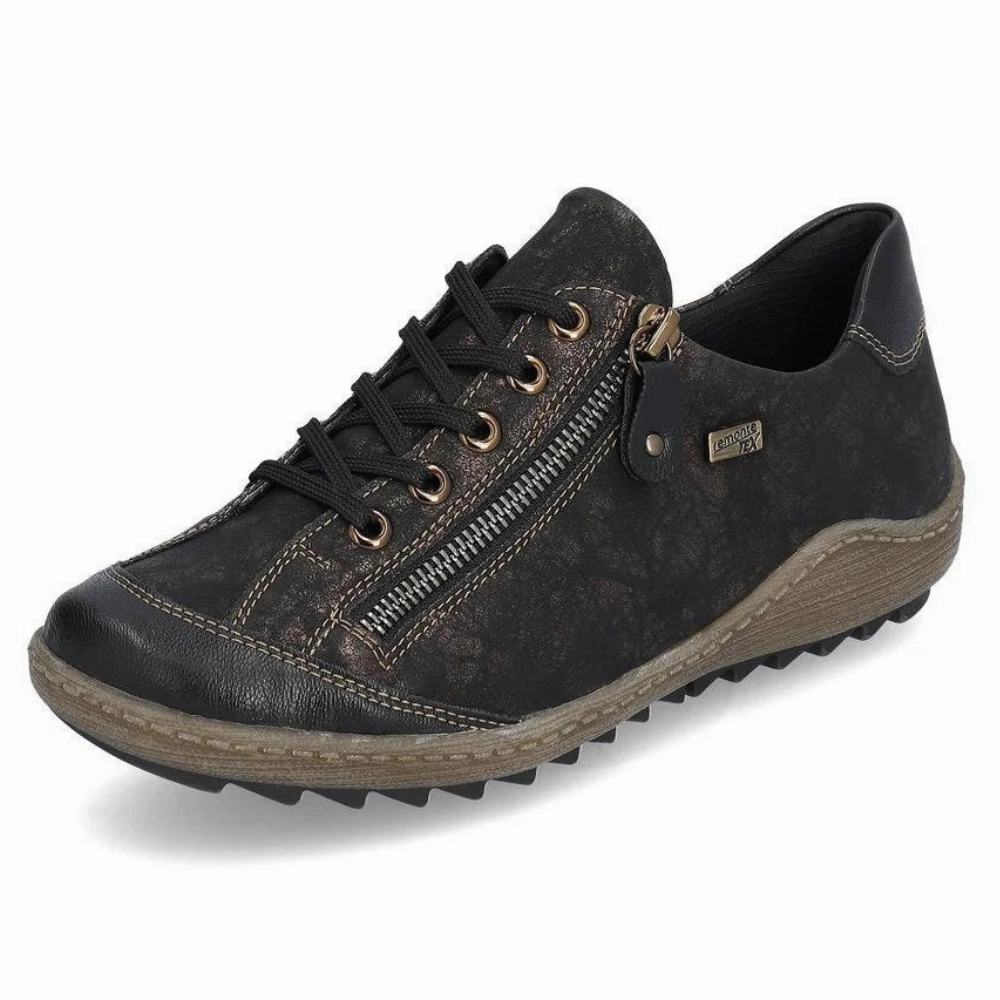 Remonte Liv 02 Black/Antique Leather Sneaker (Women's) Jordan Retro Low Og Casual Shoes