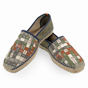 Espadrilles A Talon Compensé Respoke X Huntsman CARRE Olive Classic Espadrilles