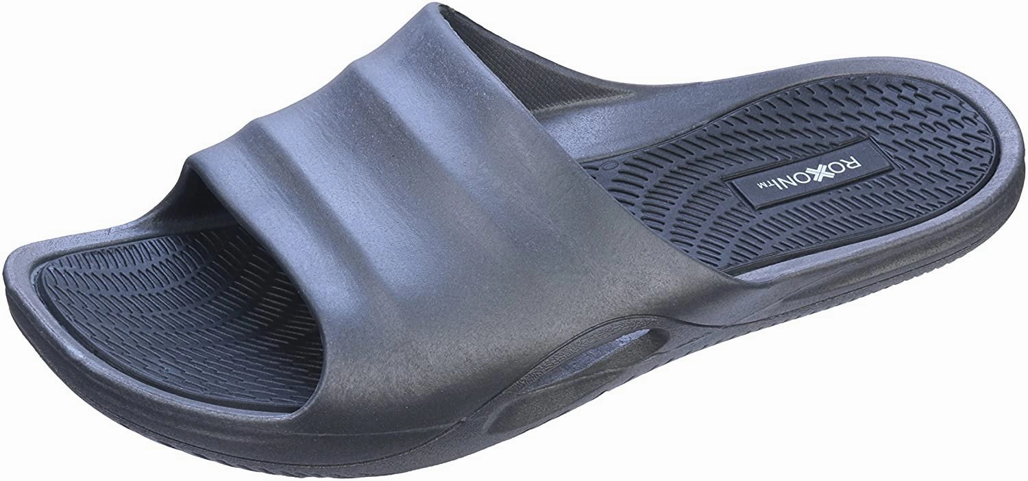 Roxoni Men's Comfort Open Toe Slide Sandals, Anti Skid Rubber Sole, -sizes 8 to 13 -style #1245 Jelly Slides