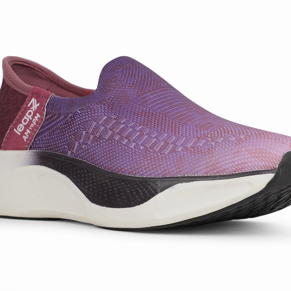 Leap7x Sports Purple Walking Shoes For Women EAZYGO-5L By Liberty Running And Tennis Shoes