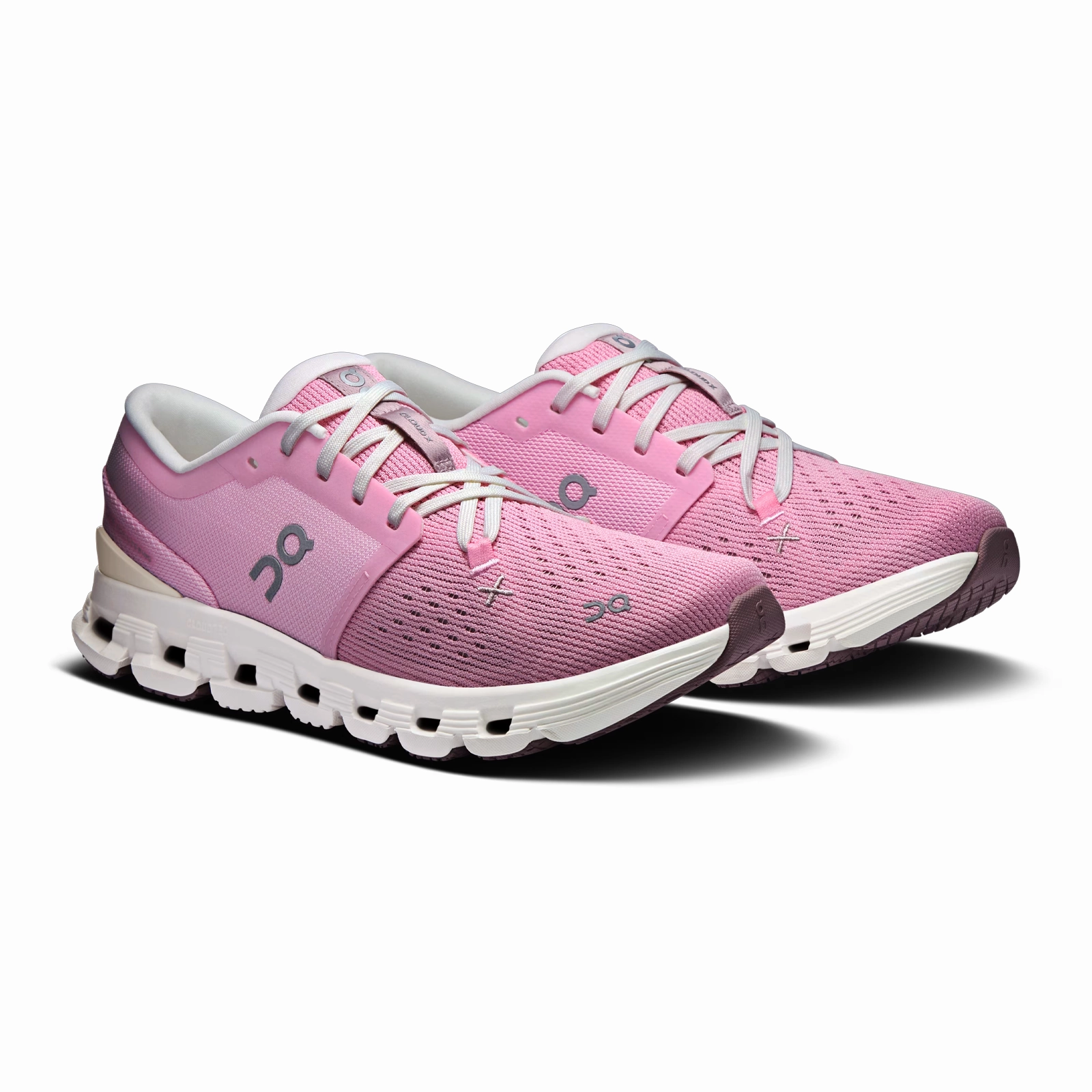 On Running Cloud X4 Running Shoe (Women) - Petal/Sand Carbon Sole Running Shoes