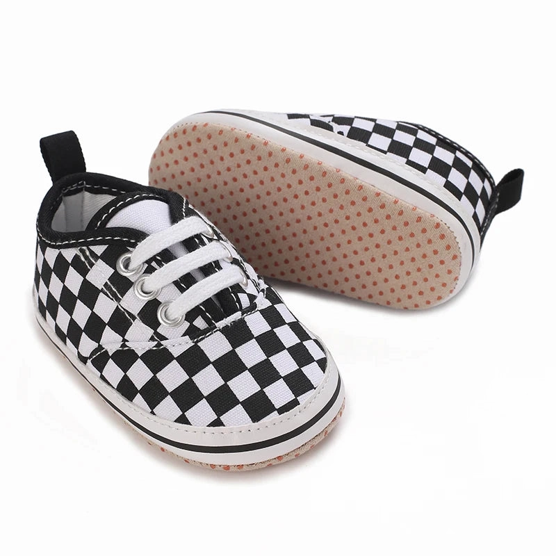 Anti-slip Soft Plaid Unisex Canvas Sneakers
