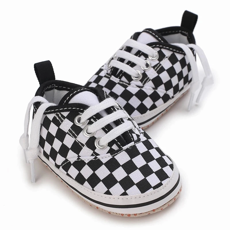 Anti-slip Soft Plaid Unisex Canvas Sneakers