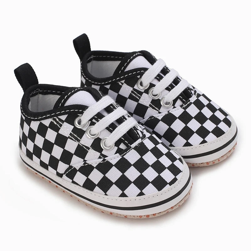 Anti-slip Soft Plaid Unisex Canvas Sneakers