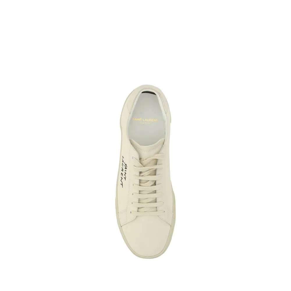 Sophia Webster Shoes Flats Saint Laurent White Rubber Low Top Sneakers