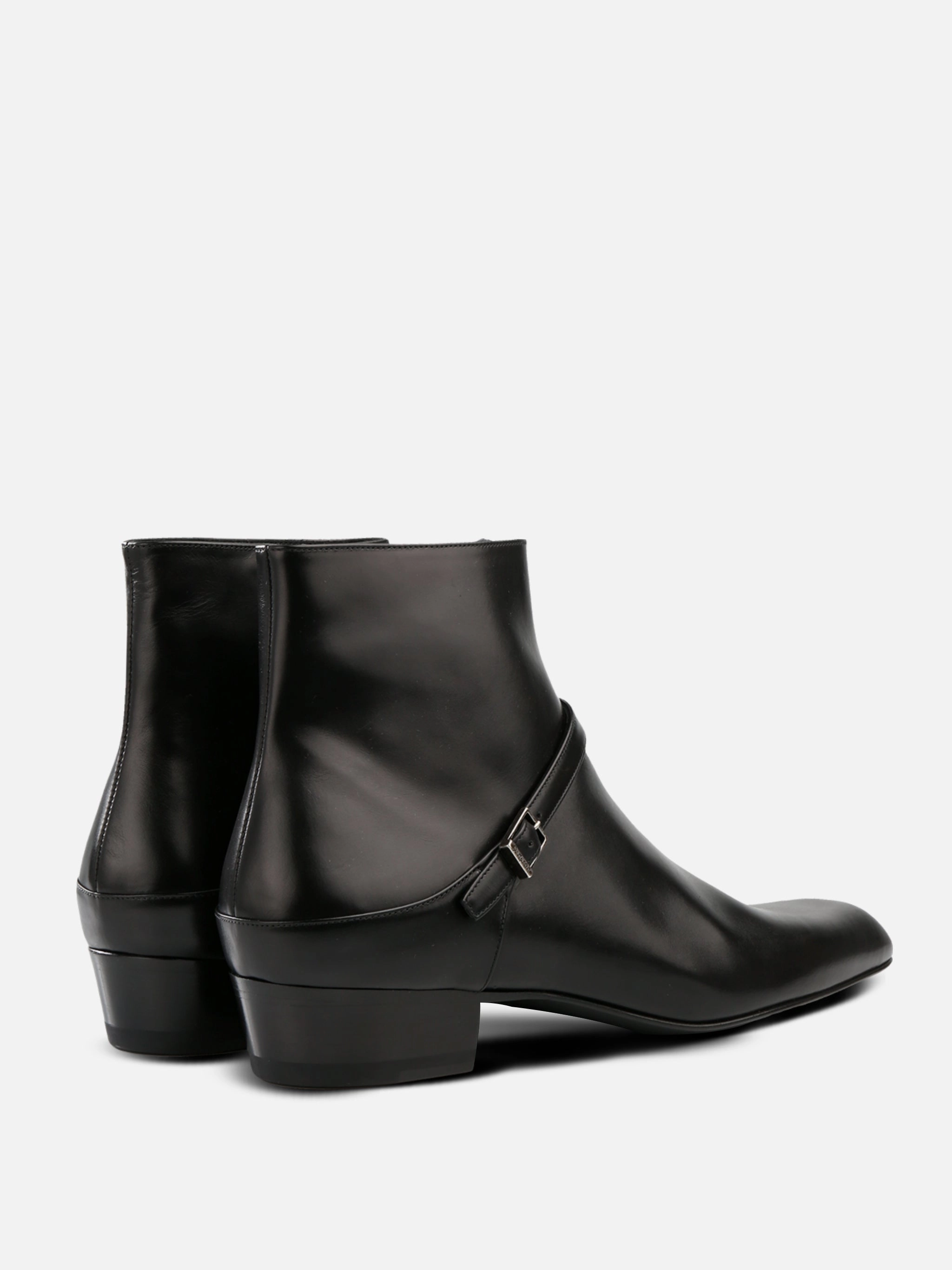 SAINT LAURENT - Men Hitch 30 Harness Boots Top Rated Leather Boots
