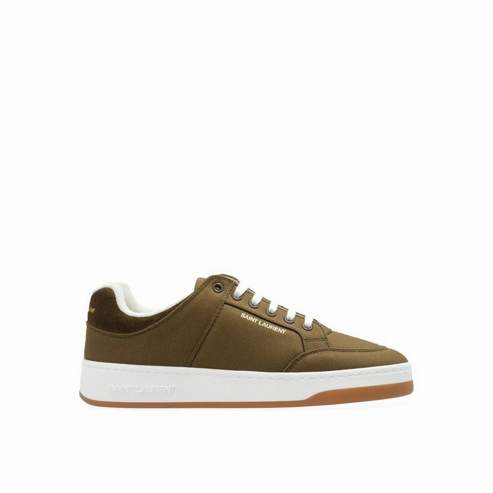 Sneakers Restaurant Winooski Saint Laurent Green Fabric Sneakers
