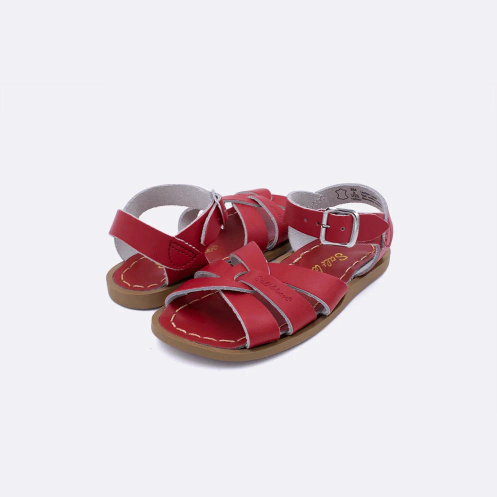 Salt Water Sandals - Red Sandals With Low Heels