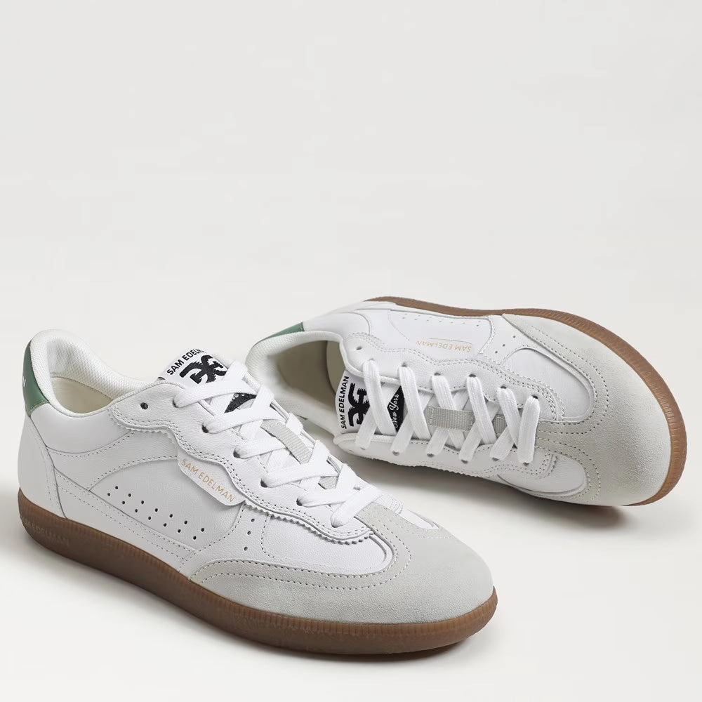 Waterproof Shoe Covers For Snow Sam Edelman Women's Kallen Sneaker | Run White/Green Garden Suede