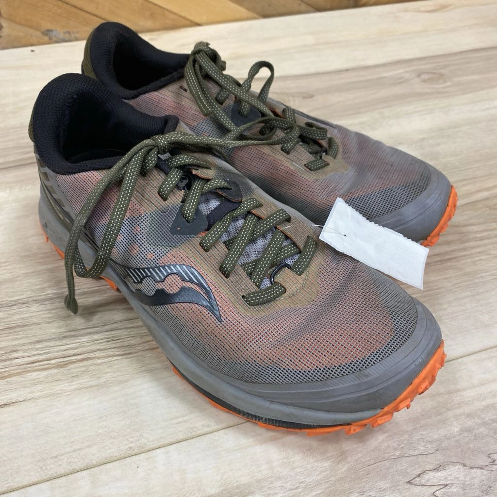 Katabatic Low Hiking Shoes Saucony - Women's Peregrine Trail Runners - MSRP $160: Orange/Grey-unisex-8