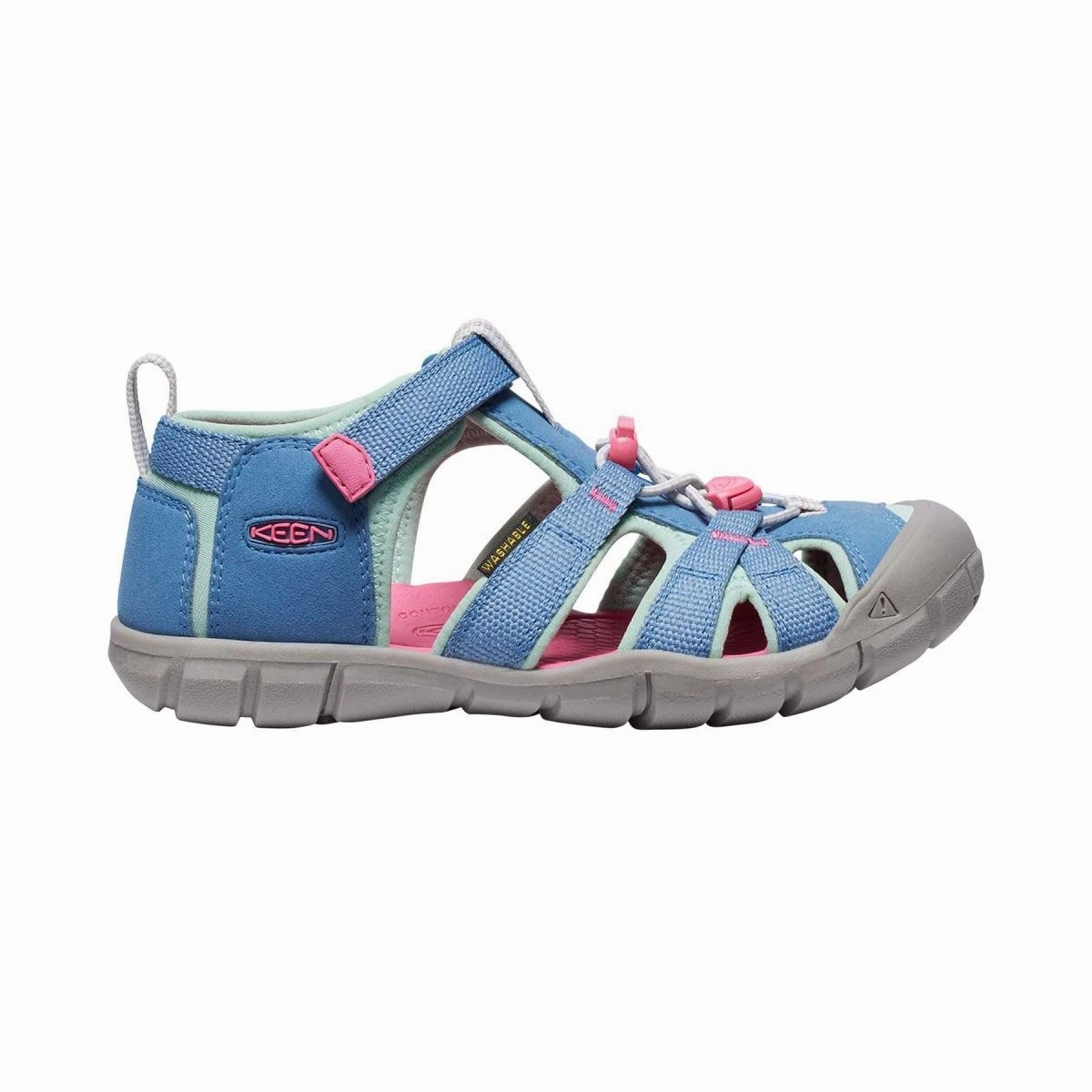 Keen Kidss (Grade School) Seacamp II CNX Coronet Blue/Pink Flat Dress Shoes