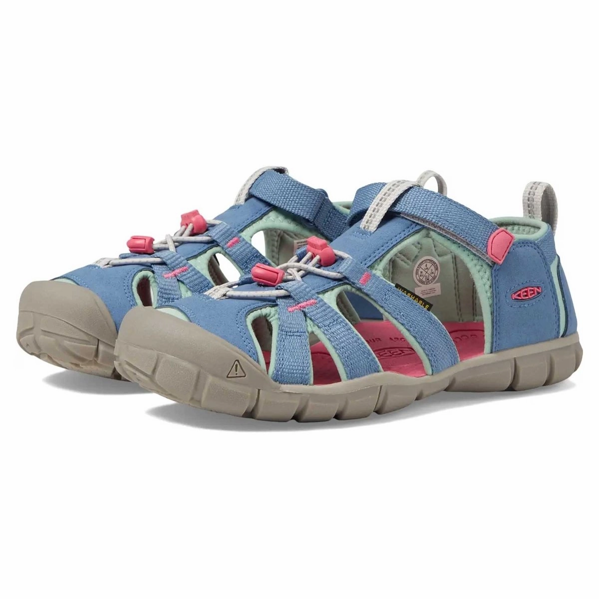 Keen Kidss (Grade School) Seacamp II CNX Coronet Blue/Pink Flat Shoes At Macy's