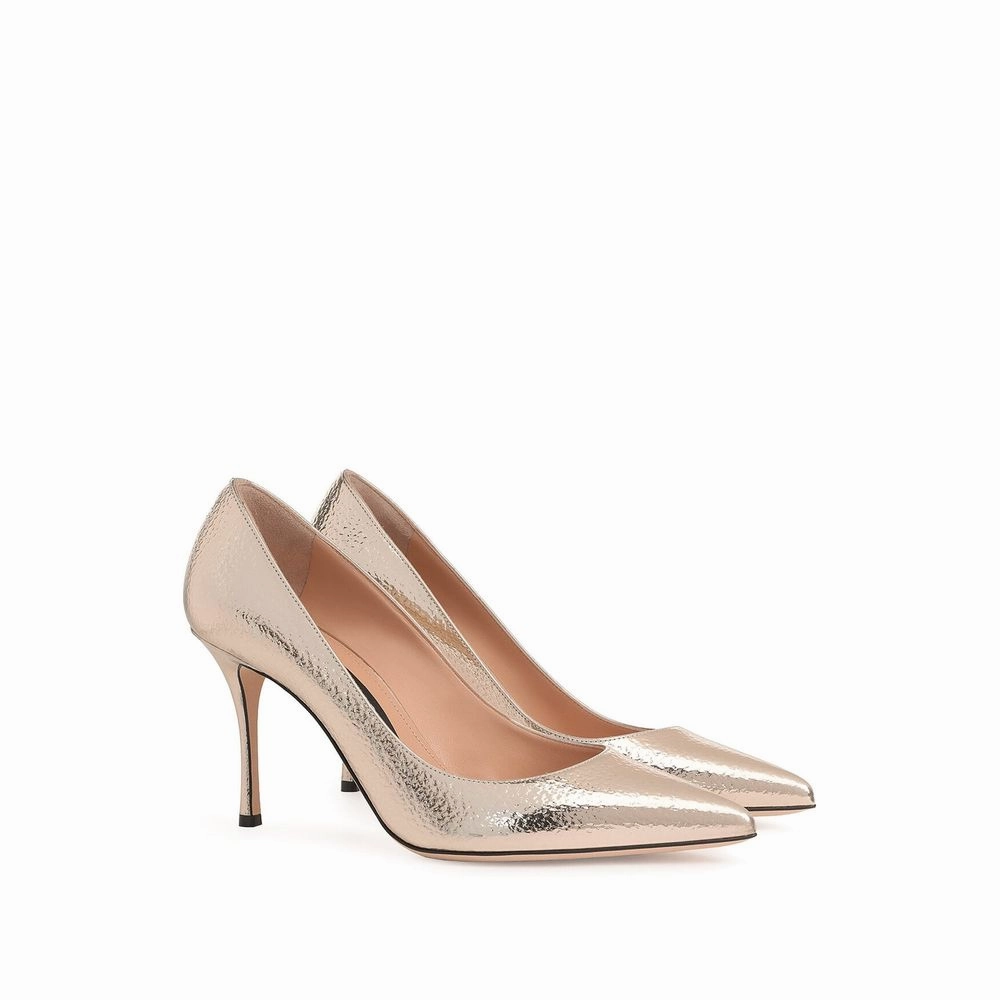 Choosing Running Shoes Sergio Rossi Rose Gold Calfskin High Heel Pumps