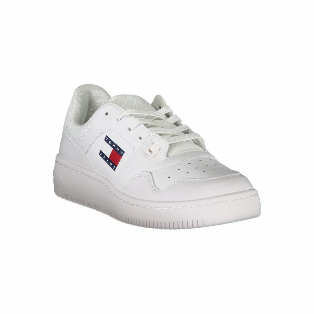 Ankle Support Sneakers Tommy Hilfiger White Leather Women Sneaker