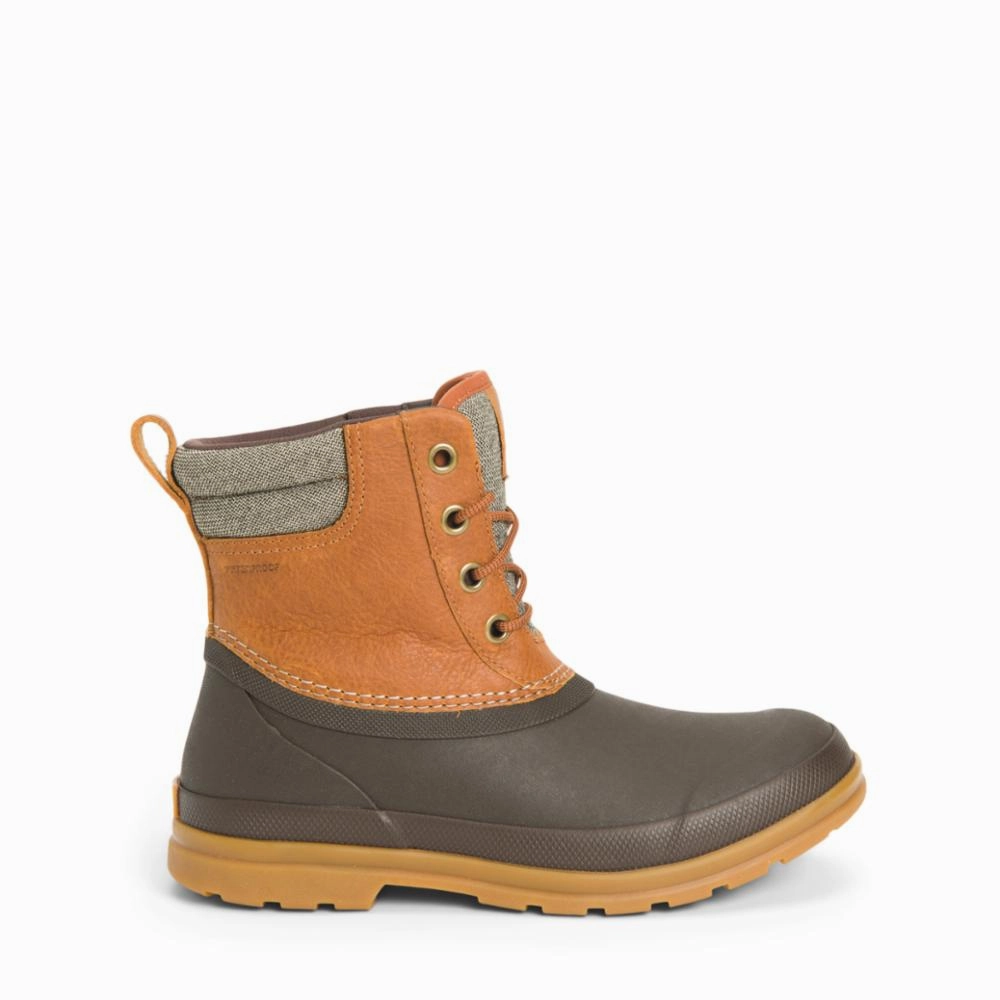 Muck Footwear Women ORIGINALS LEATHER DUCK LACE TAN/DKBROWNLEATHER Zionic Nxt Waterproof Hiking Shoe