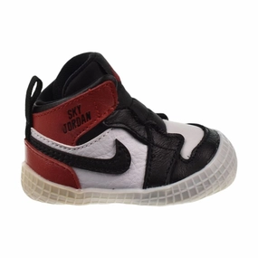 Strappy Sneakers Jordan 1 Crib Bootie Crib Baby Shoes Black/Varsity Red hj9289-061