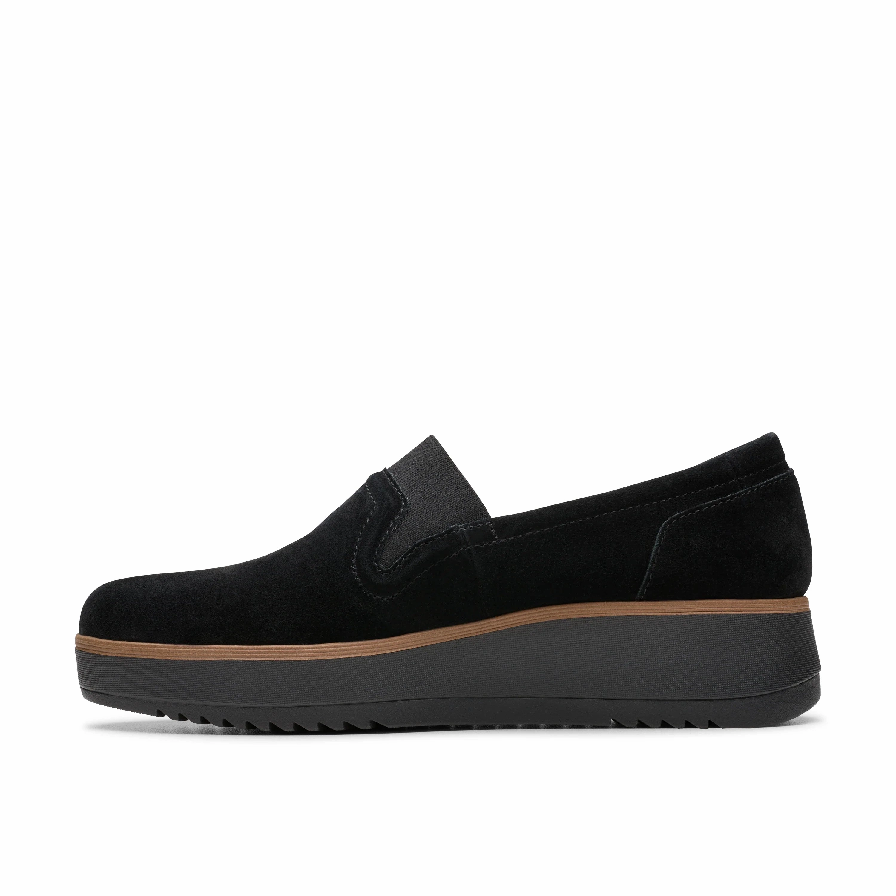 Casual Suede Shoes CLARKS | CASUAL SHOES | WOMEN | ZYLAH SKY BLACK SUEDE | BLACK