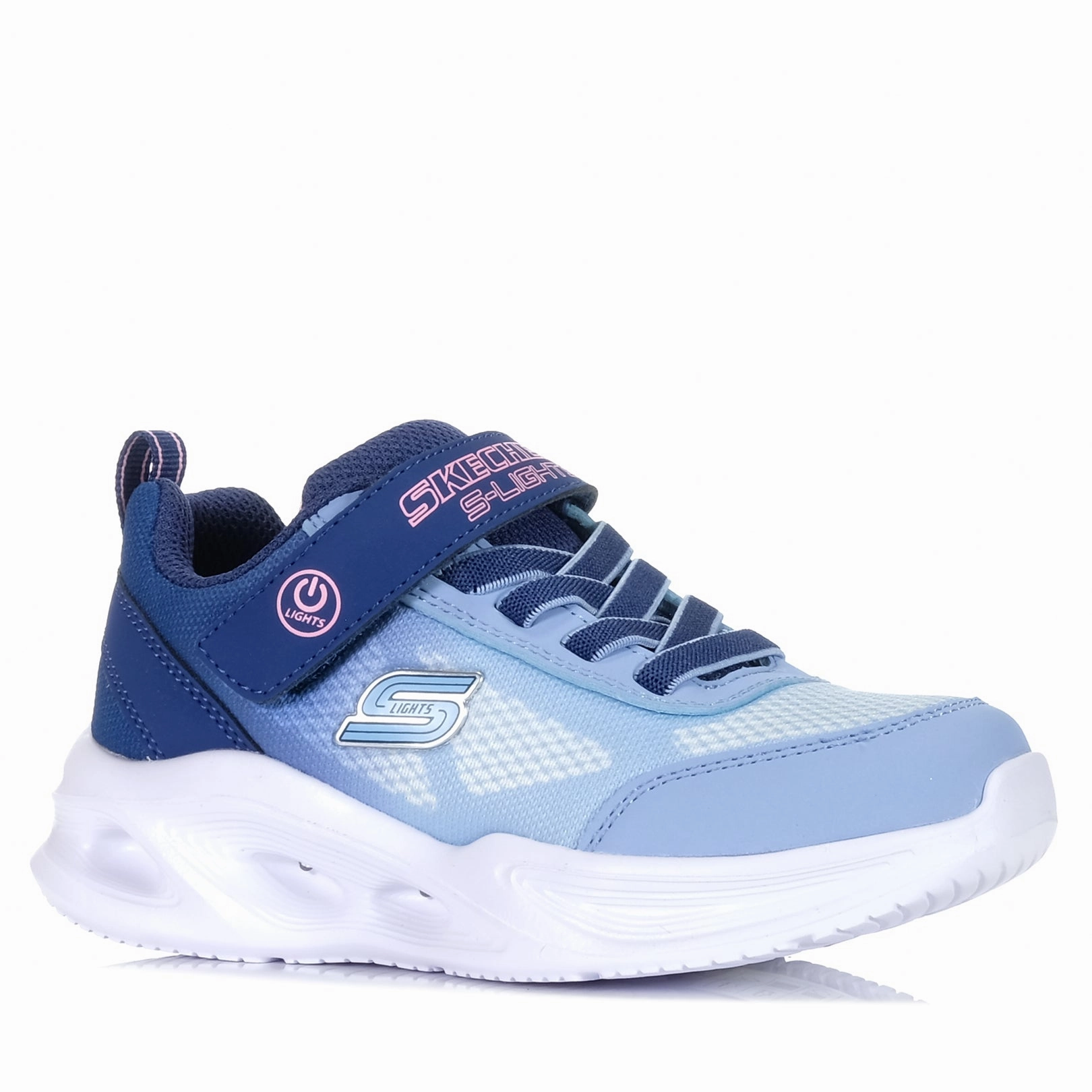 Skechers Sola Glow-Ombre Deluxe 303714L Navy Light Blue Sneakers Custom