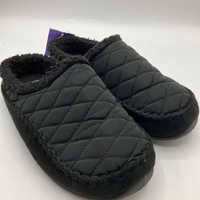 Size 4Y: Deer Stags Black Quilted Slippers Crocheting Slippers For Beginners
