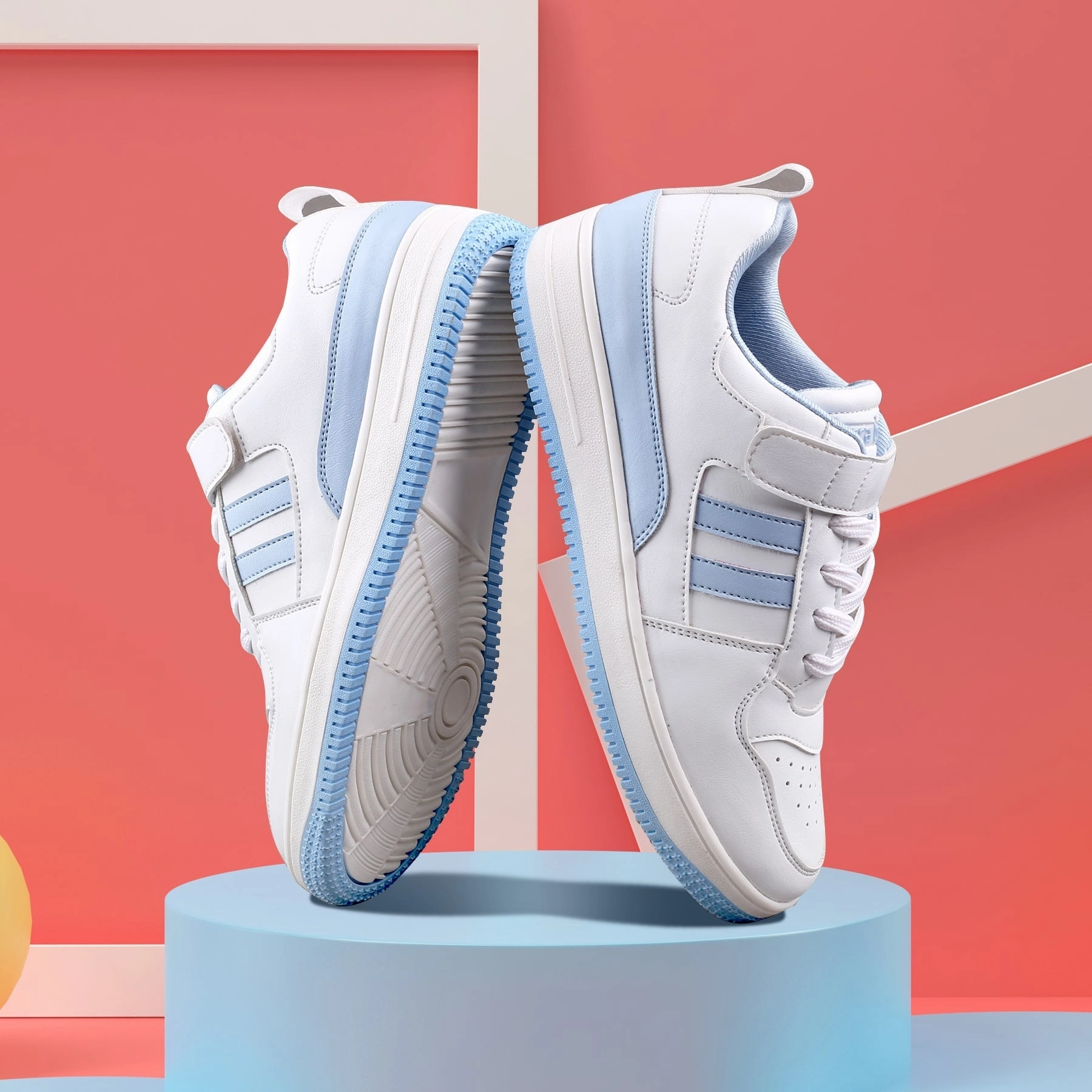 Bacca Bucci PHOENIX Low-Top Fashion Women's Sneakers with Hook & Loop Closure Spinning Sneakers