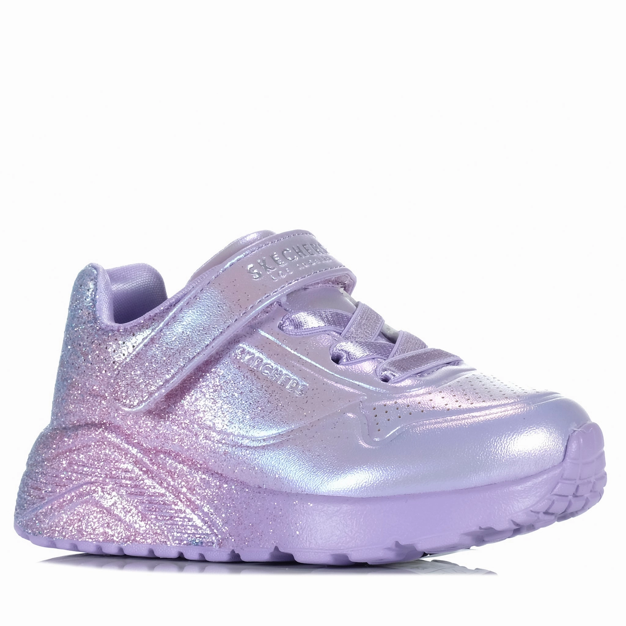 Running Sneakers Flat Feet Skechers Infants' Uno Lite - Metallic Sparkle 310394N Lavender