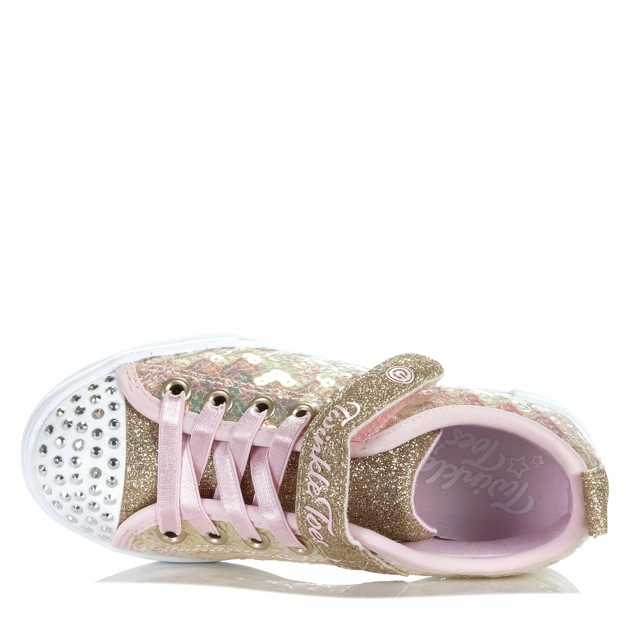 Skechers Kids' Twinkle Sparks - Sequin Party 314812L Gold/Pink Youth Sneakers