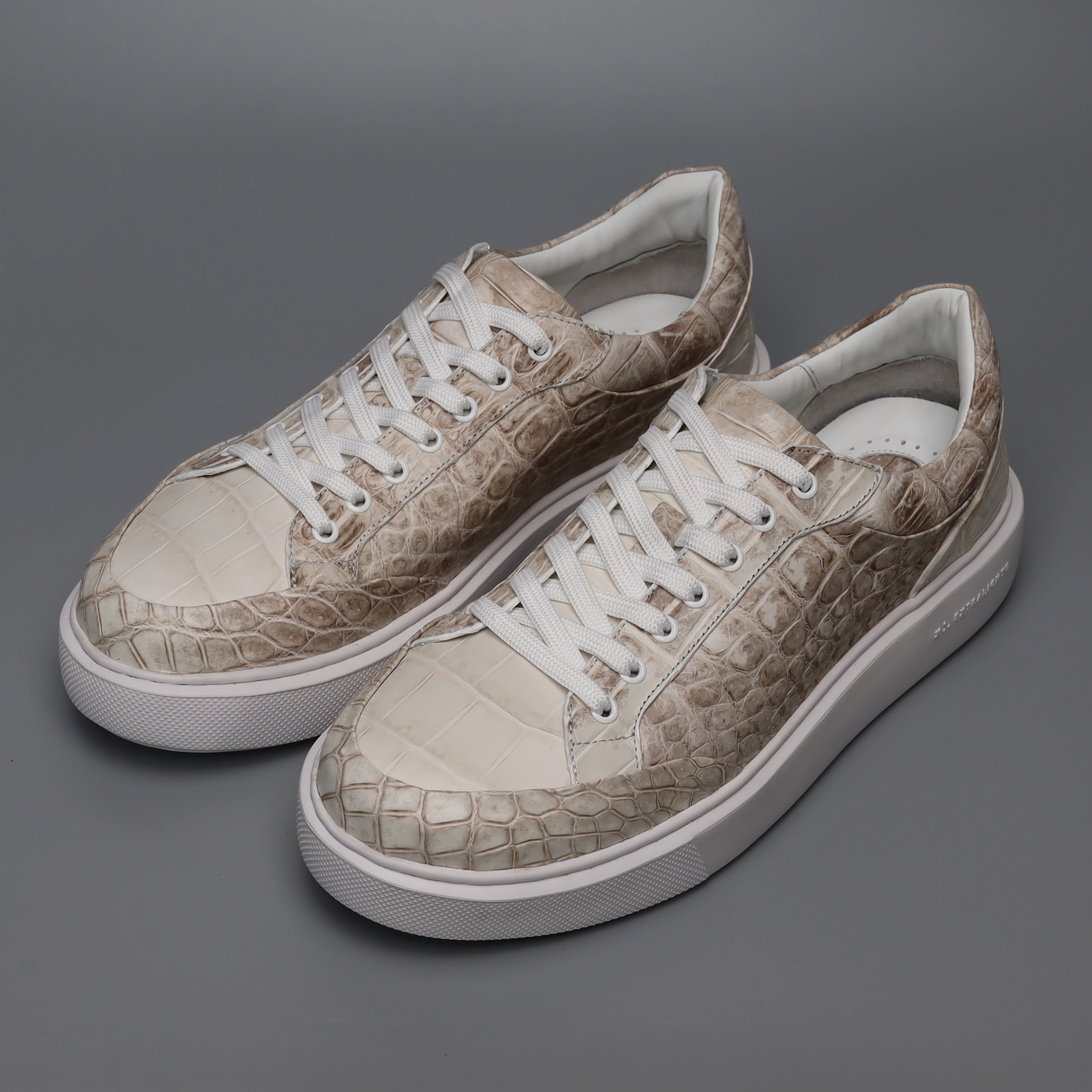 Casual Shoes Size 14 Wide Mens Himalaya Alligator Sneakers | Genuine Alligator Leather Casual Shoes  Exotic Luxury Style