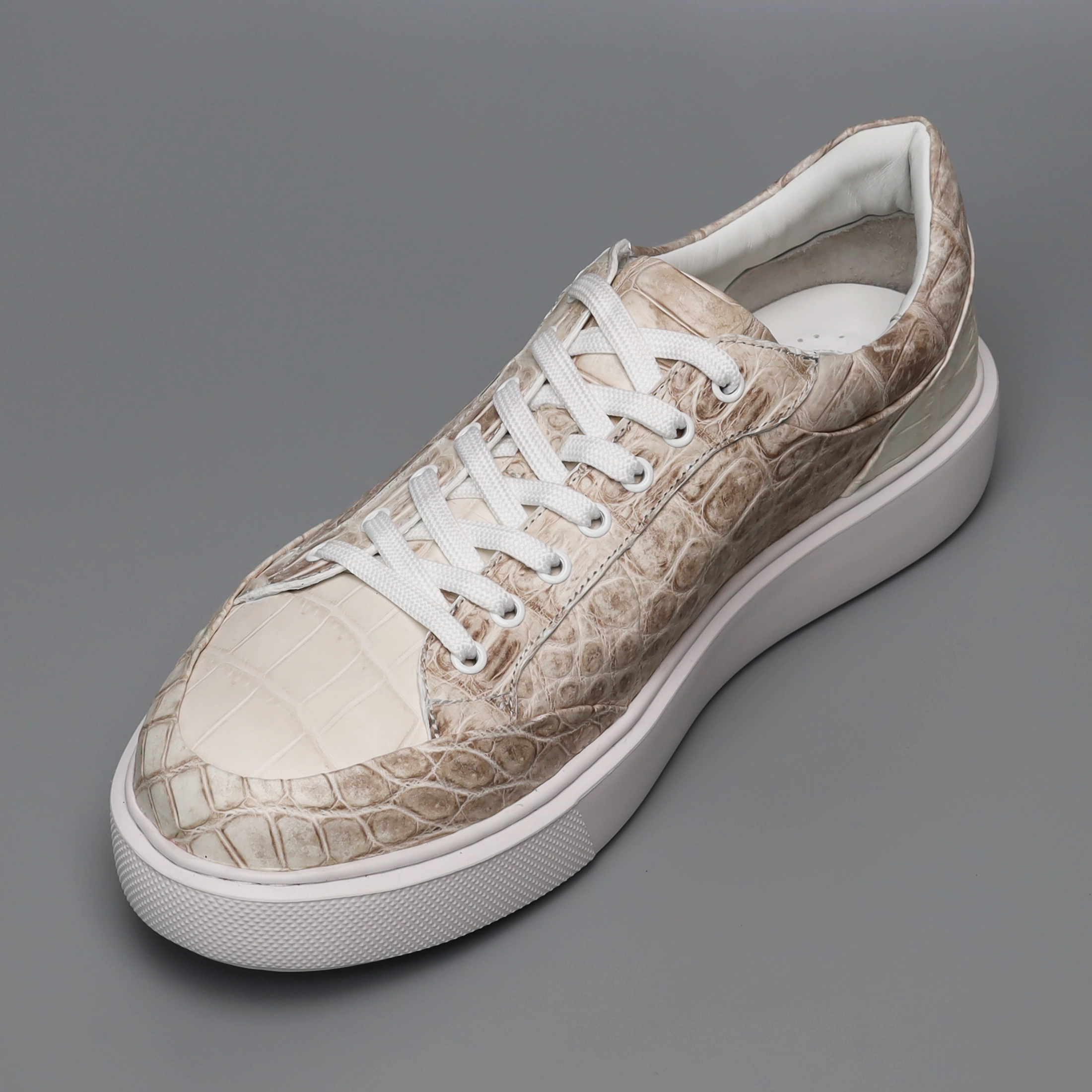 Mens Himalaya Alligator Sneakers | Genuine Alligator Leather Casual Shoes  Exotic Luxury Style Custom Casual Shoes