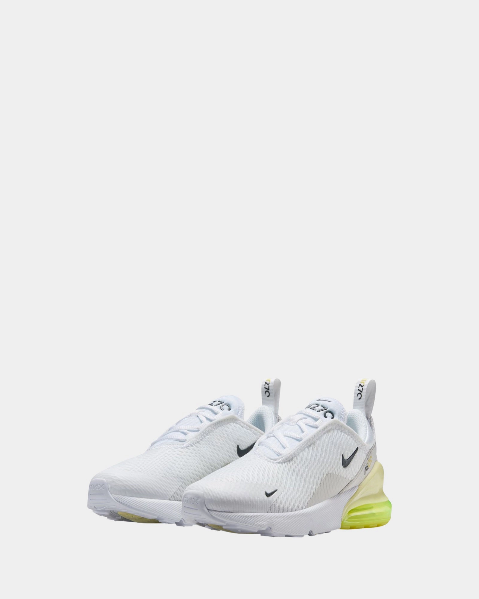 Asics Wide Width Shoes Air Max 270 Pre School White/Anthracite/Limelight