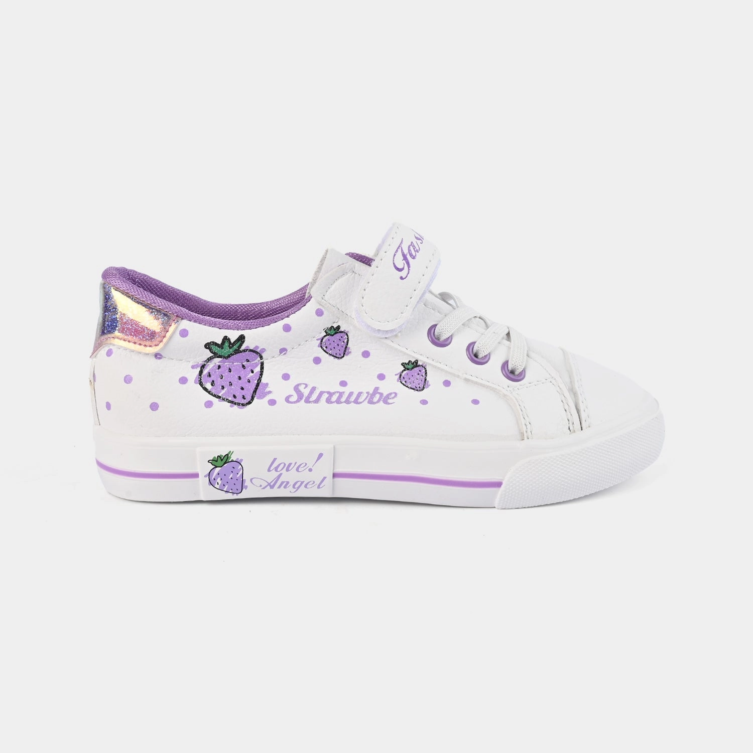 Walking Shoes For Overpronation Girls Sneaker 5767-White/Purp