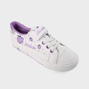 Girls Sneaker 5767-White/Purp Nice Comfortable Walking Shoes