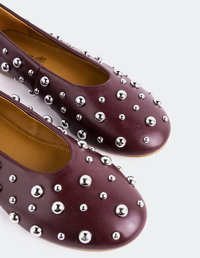 Struga Burgundy Leather Asian Shoes