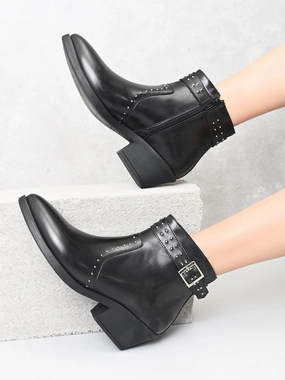 Freida Women Black Cuban Boots Casual Shoes On Sale Online