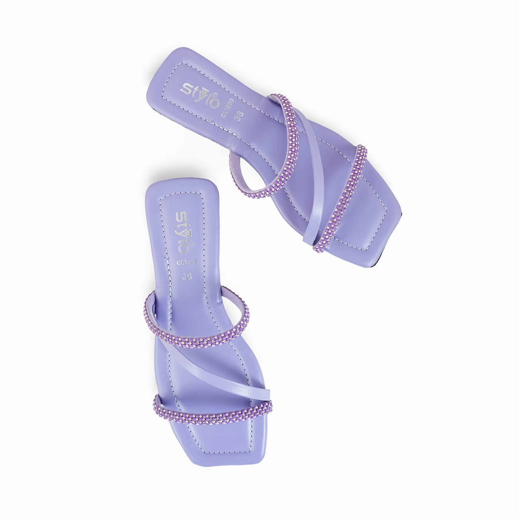 Casual Wedding Shoes Lilac Casual Slipper CL1890