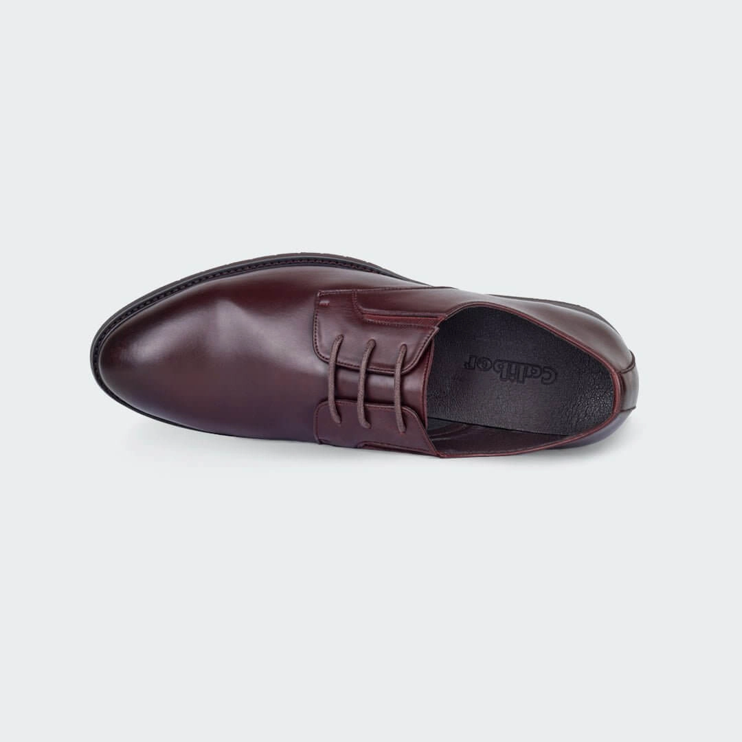 Caliber Shoes Coffee Lace Up Formal Shoes for Men (Y542C) Orange Flats Shoes