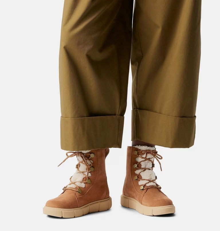 Sorel Women's EXPLORER III Joan Cozy Waterproof Boot | Velvet Tan/Canoe Cloud 5 Shoes