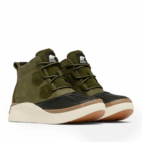 Sorel Women's OUT N ABOUT IV Classic Waterproof Boot | Utility Green / Black Comfort Waterproof Shoes