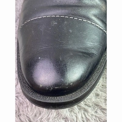 Stacy Adams Shoes Mens 10M Black Velvet Oxford Leather Lace Up Flat Stock Shoe Molding