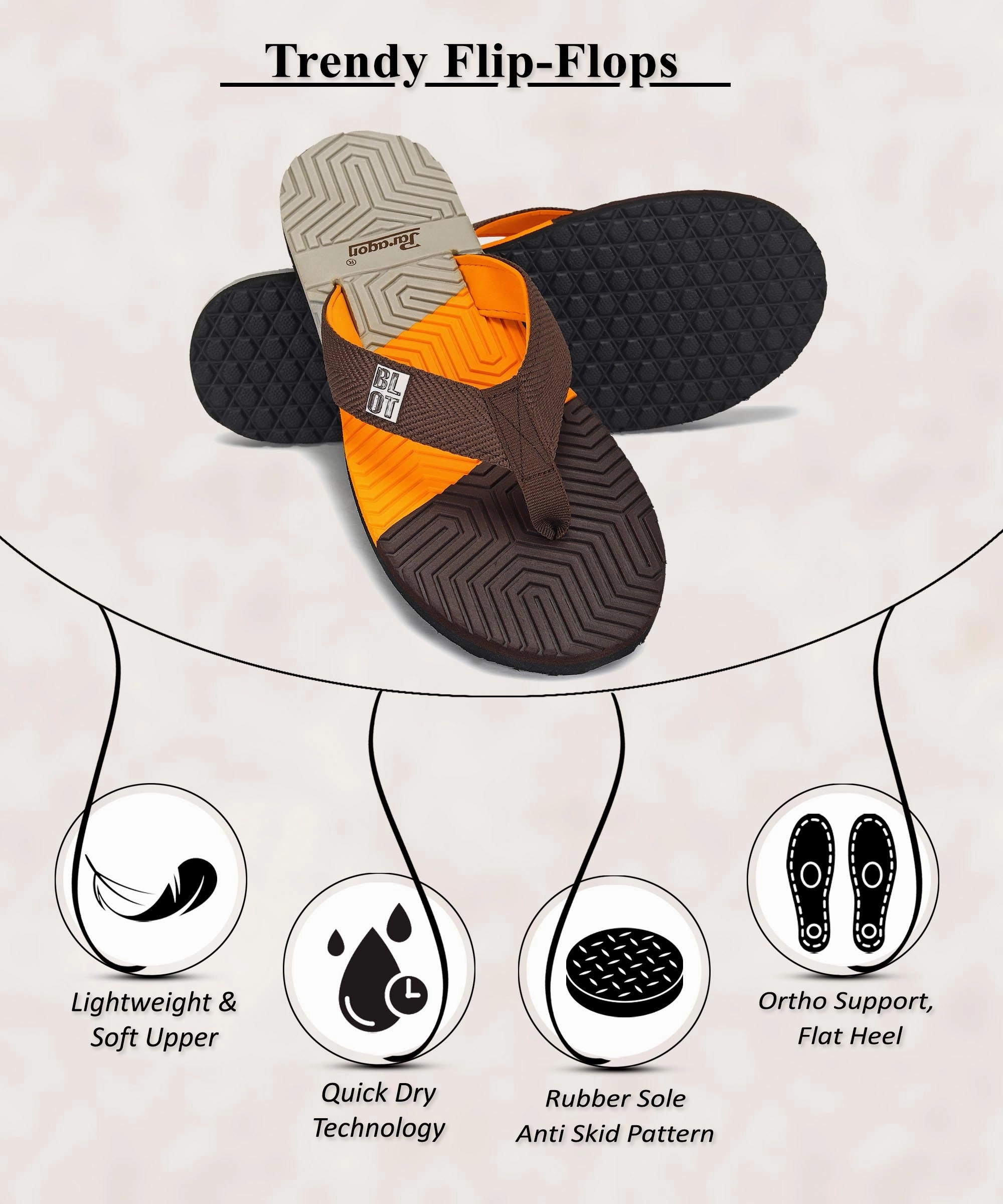 Padded Flip Flops Paragon K3311G Men Stylish Flip Flops | Comfortable Flip Flops for Daily Use | Lightweight and Easy to Wash