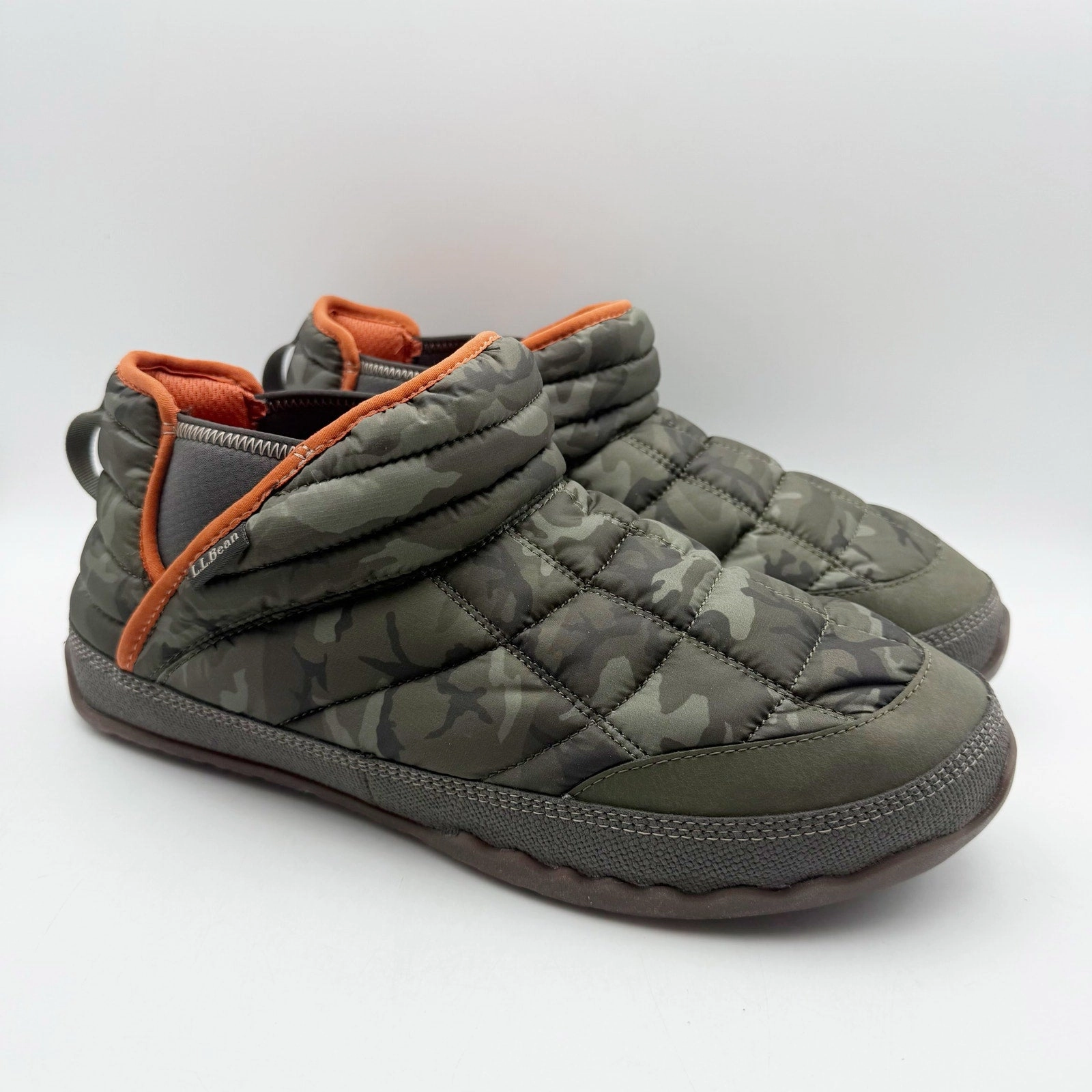 L.L.Bean Mens Mountain Classic Quilted Ankle Boots US 9 M Green Camo NWOB Ariat Roughout Boots