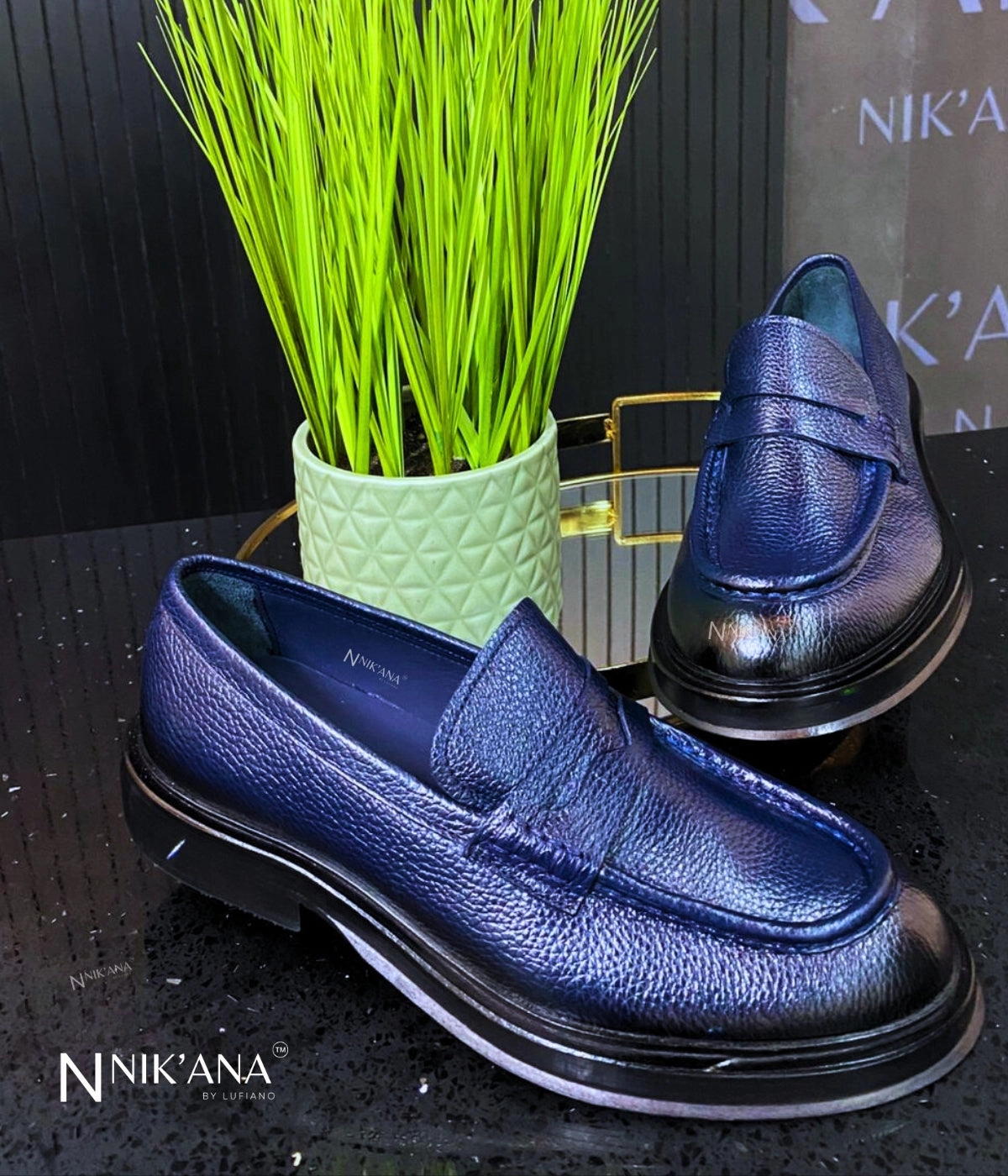 iLVi055-Lace up: Navy Prada Suede Espadrille Mules