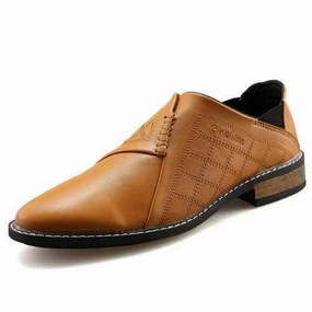 Men Casual Leather Pointed Toe Flats Shoes Casual Business Best Stylish Casual Shoes
