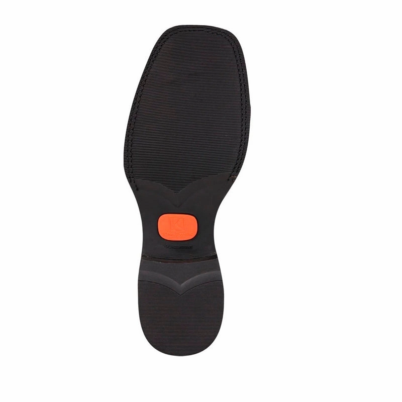 Boots With High Heels Men's King Exotic Square Toe Ostrich Boots Rubber Sole & Saddle Black Cherry (48230318)