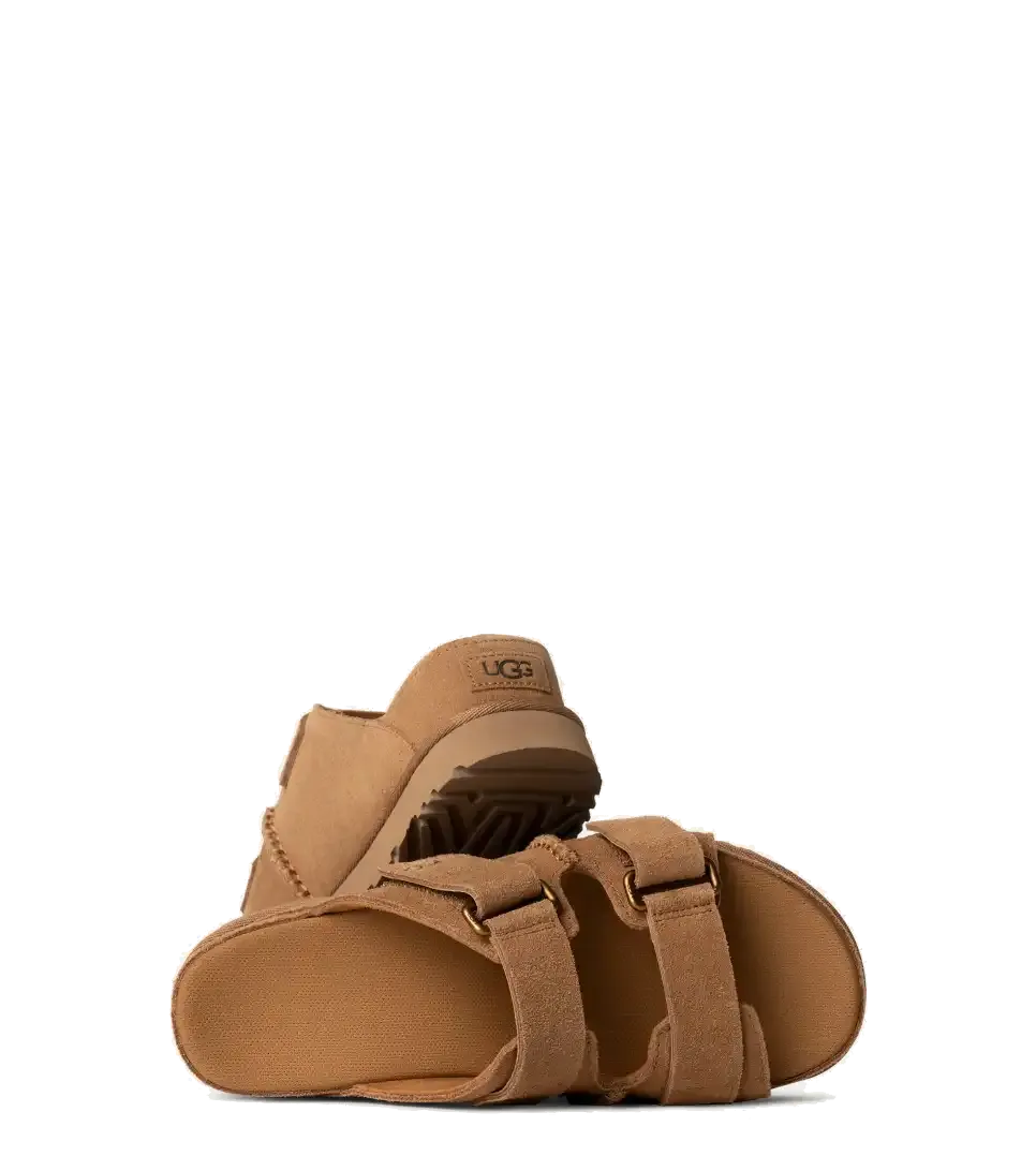 High Flat Platform Shoes Goldenstar Hi Slide Chestnut (Women)  FINAL SALE